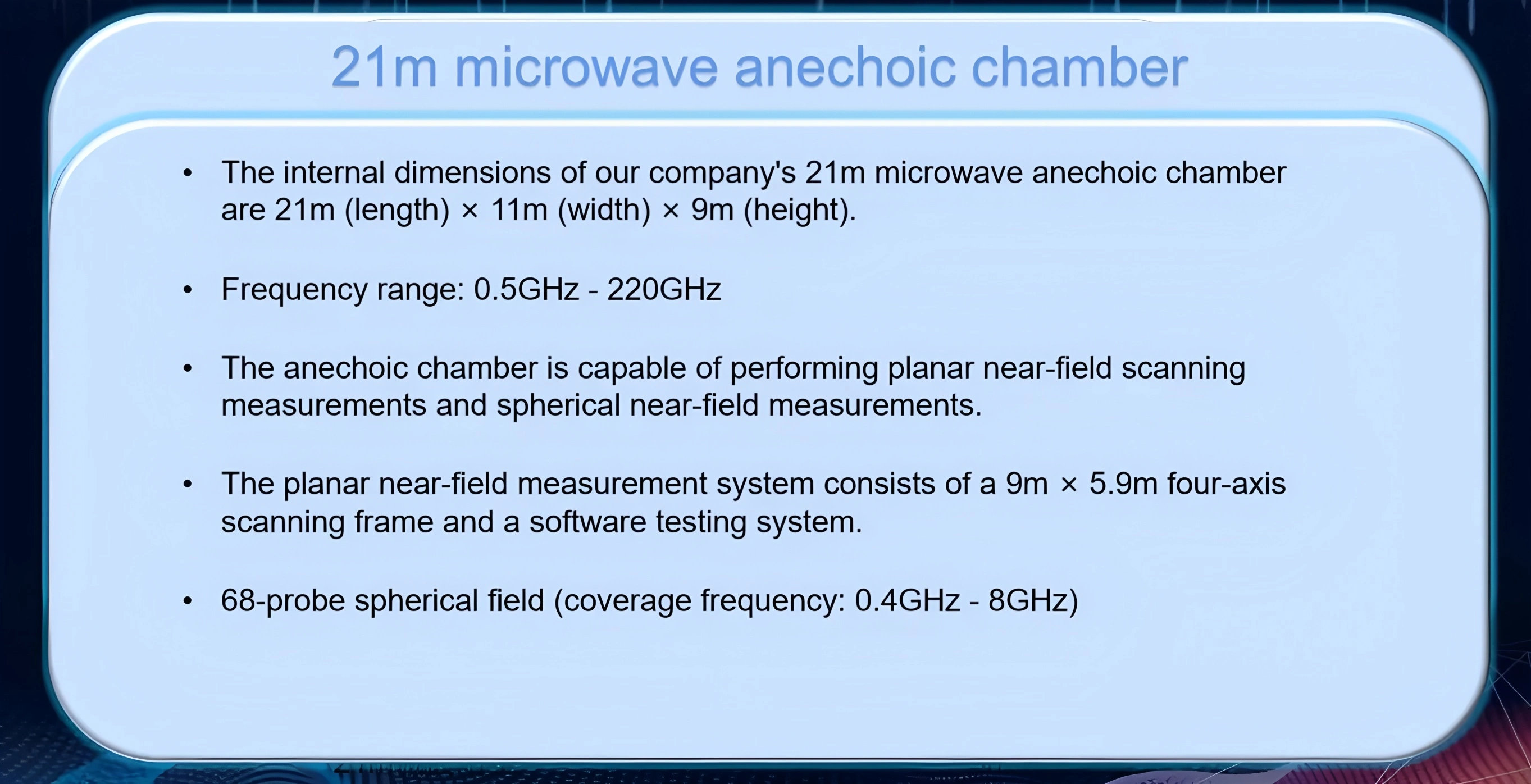 microwave anechoic chamber introduce