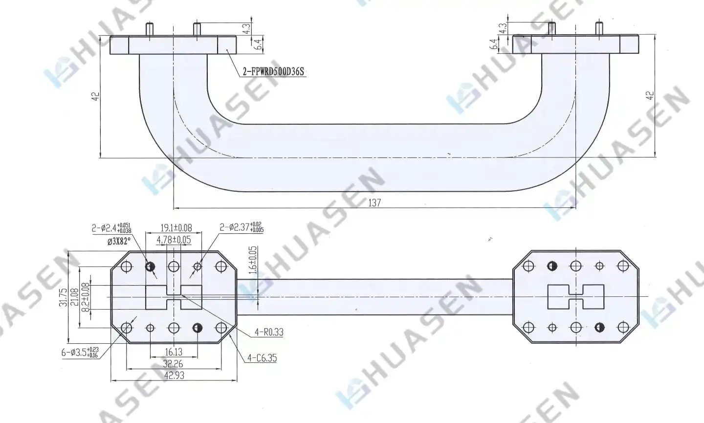 Double Ridged Waveguide Bend-a Double Ridged Waveguide Bend-a